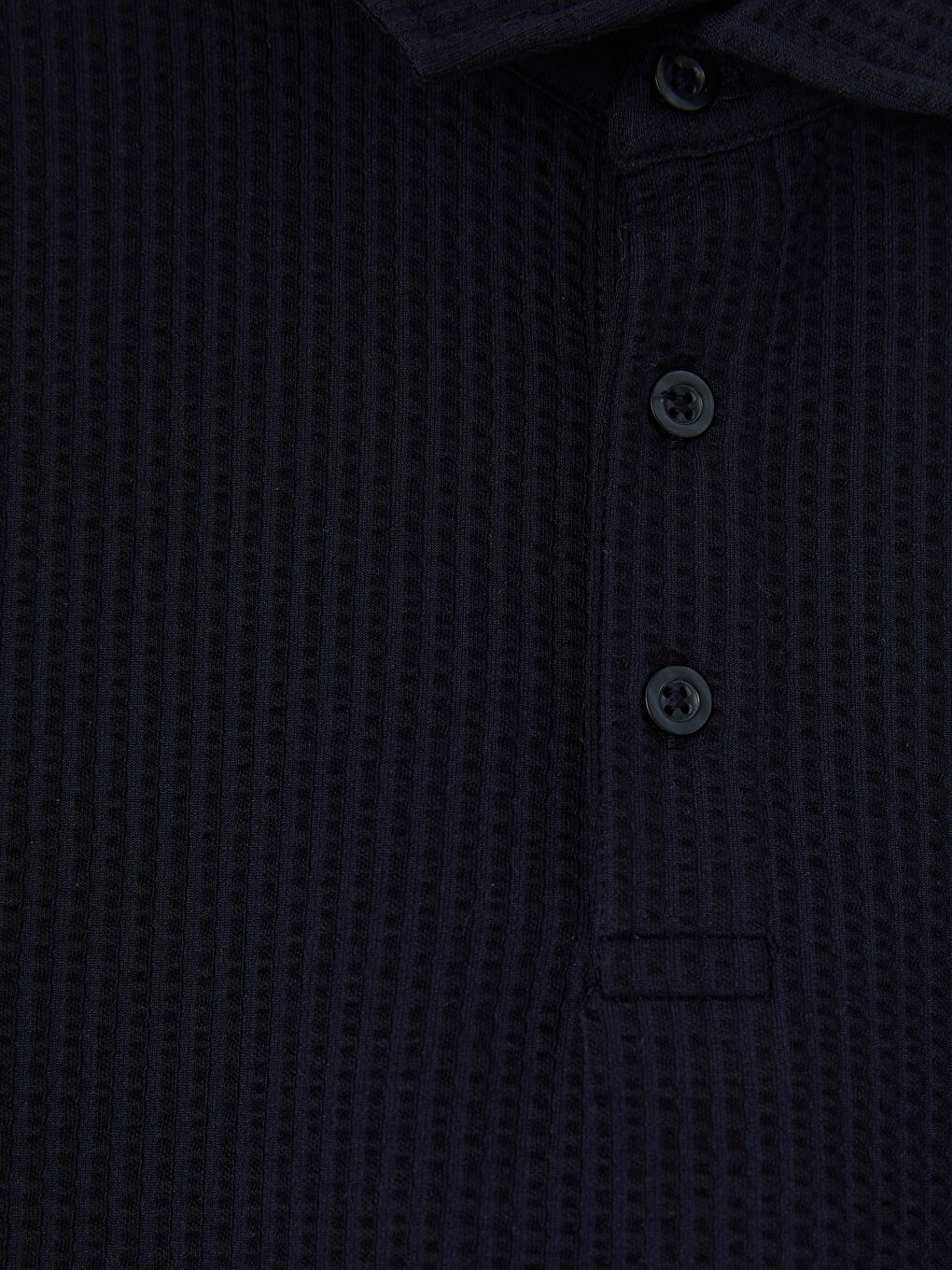 Lacivert Polo Yaka Triko Erkek Tişört-2