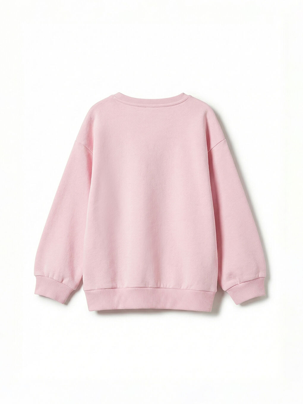 Pembe Bisiklet Yaka Marie Baskılı Kız Bebek Kalın Sweatshirt-2