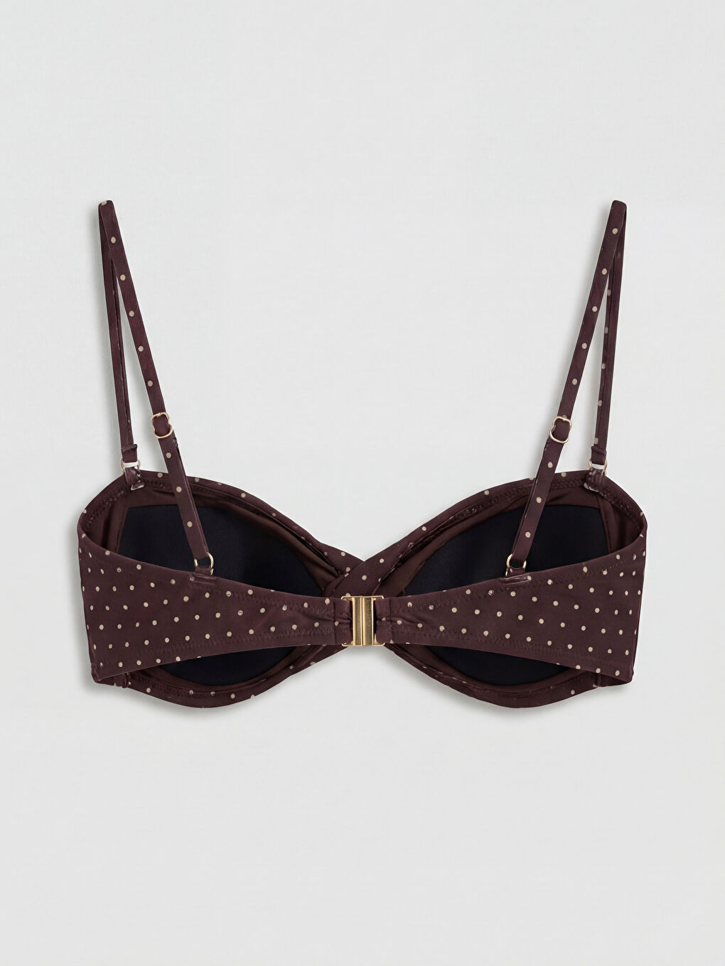 Bej Puantiyeli Kadın Bikini Üstü-1