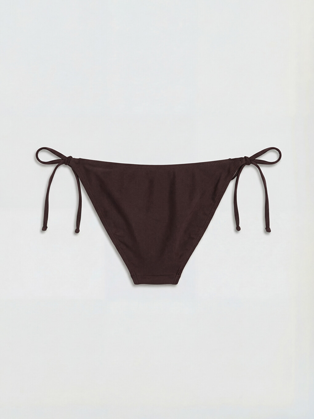Kahverengi Bağlama Detaylı Kadın Bikini Altı-1