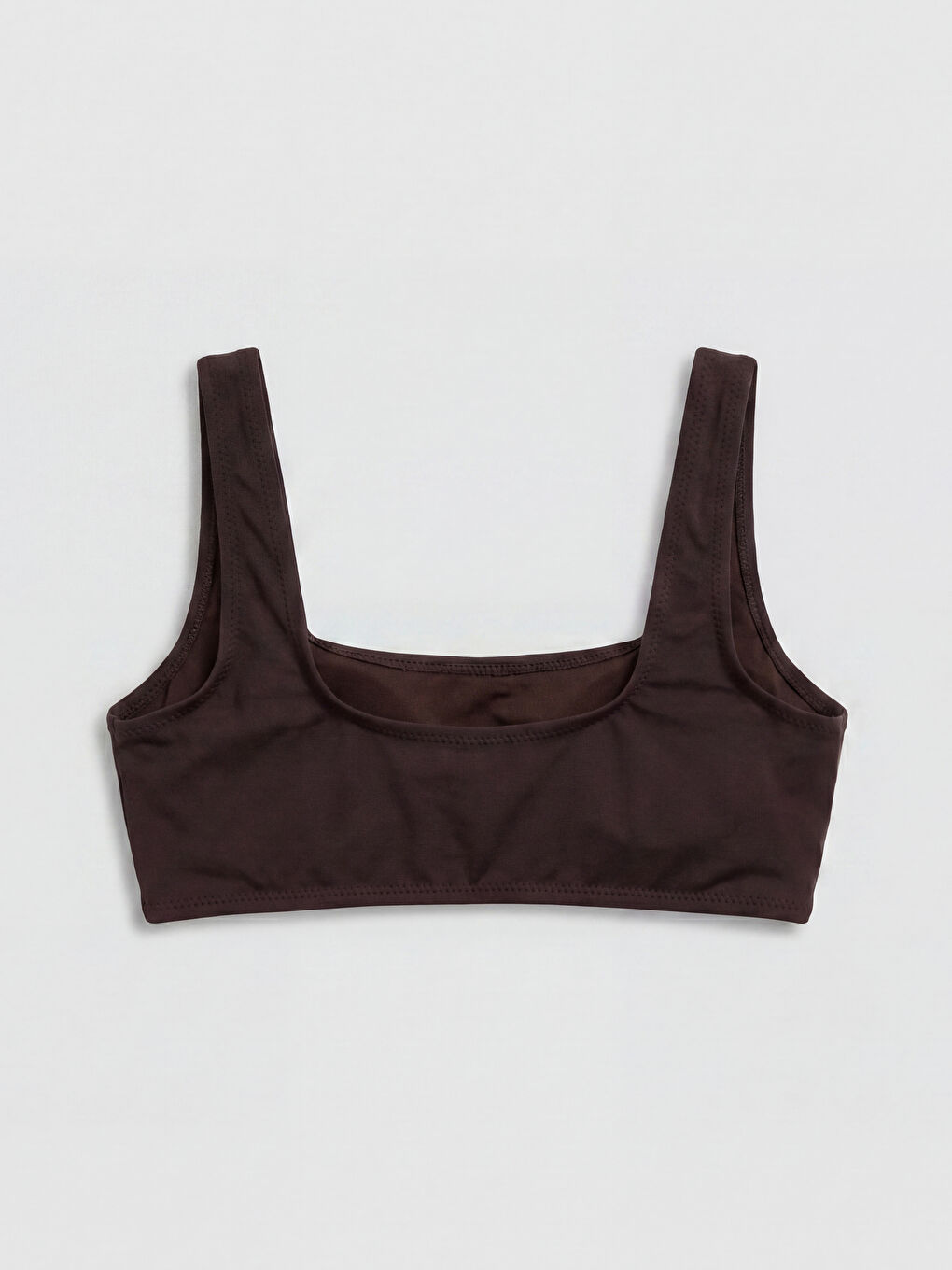 Kahverengi U Yaka Kadın Bikini Üstü-1