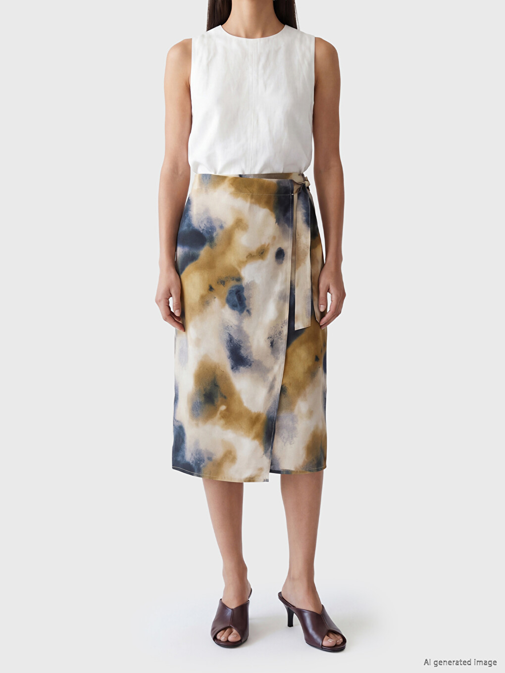 Woman Green Skirt-1
