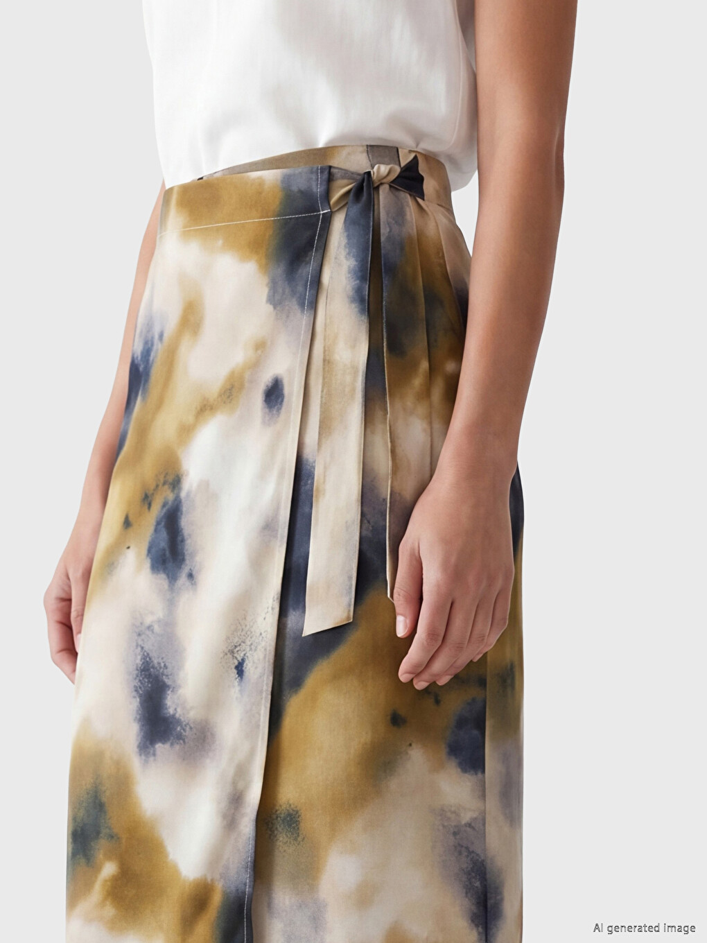 Woman Green Skirt-2