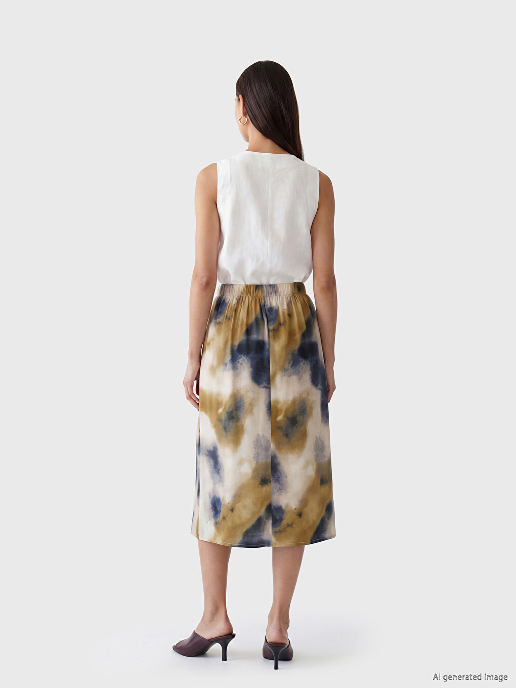 Woman Green Skirt-3