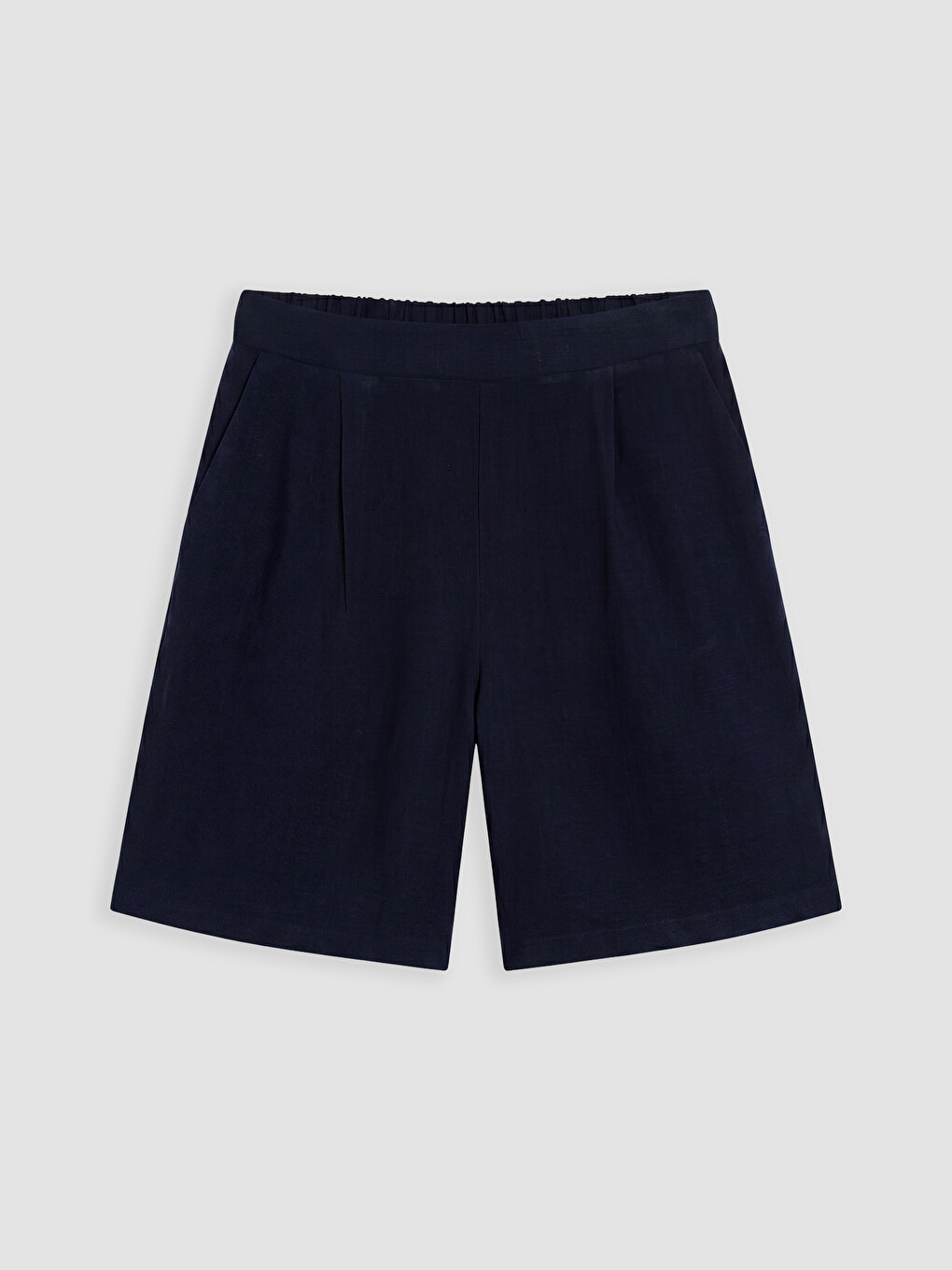 Elastic Waist Women's Pleated Shorts-3