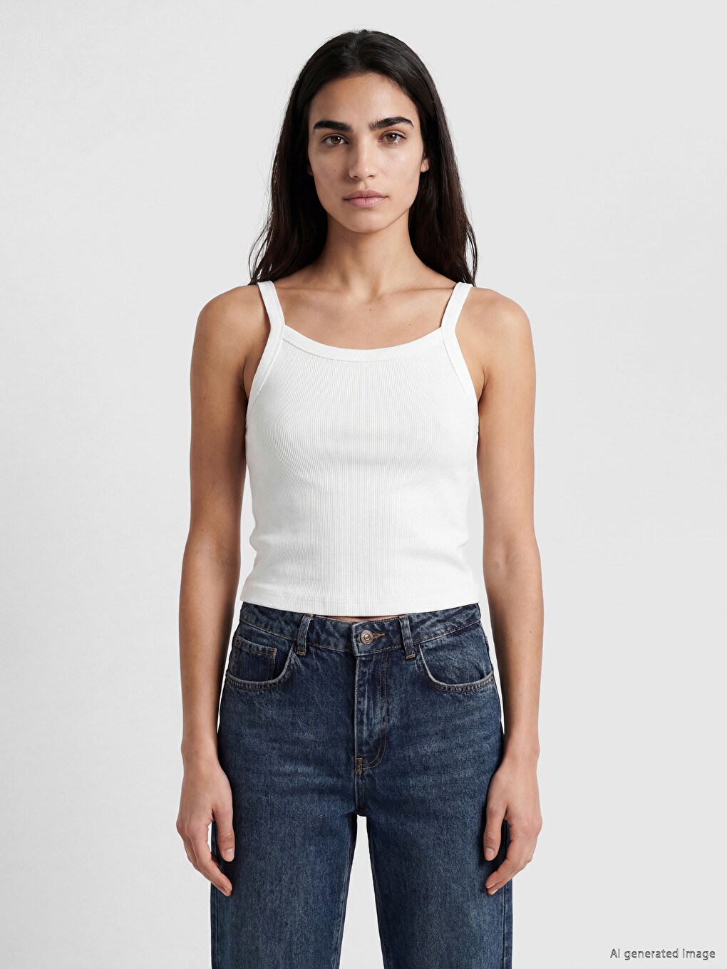 U Neck Strappy Women's Tank Top-2