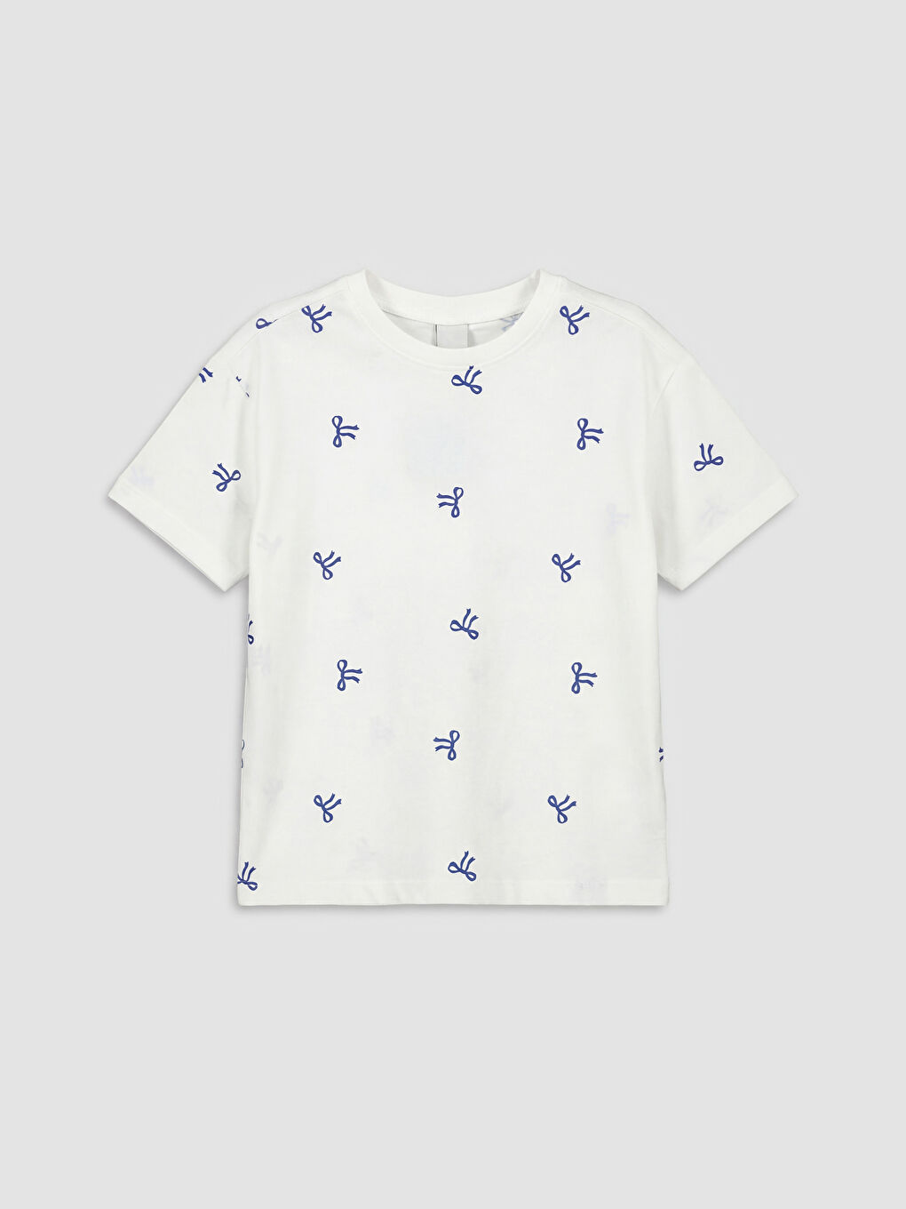 Ekru Fiyonk Baskılı Kız Çocuk Pijama Takımı-1