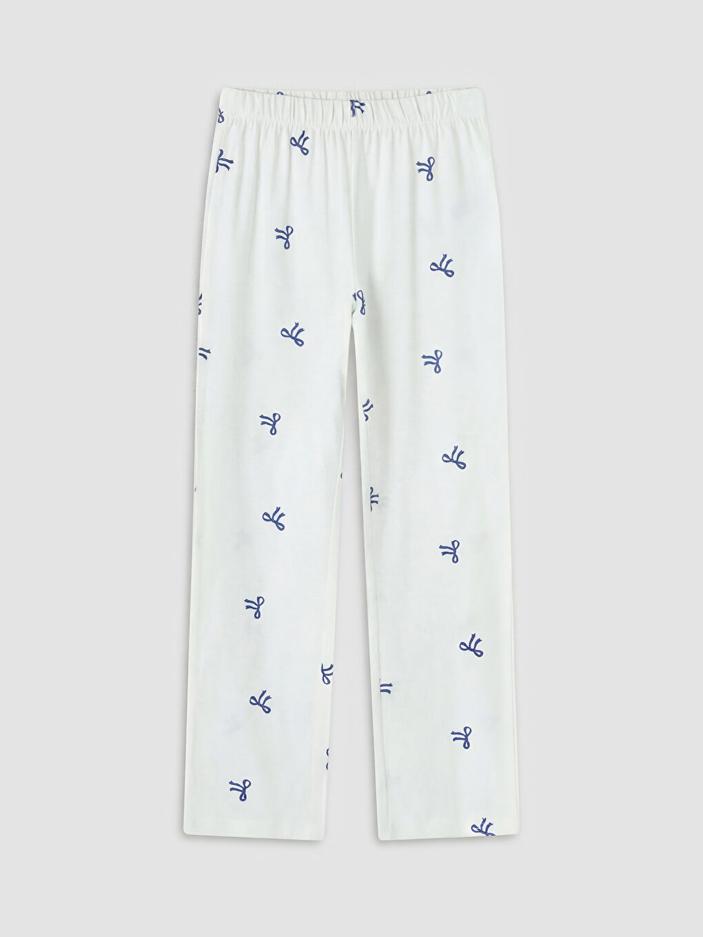 Ekru Fiyonk Baskılı Kız Çocuk Pijama Takımı-2