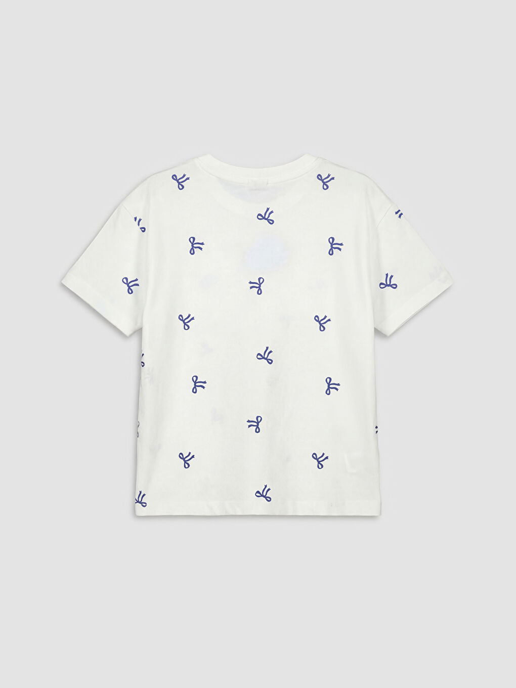 Ekru Fiyonk Baskılı Kız Çocuk Pijama Takımı-5