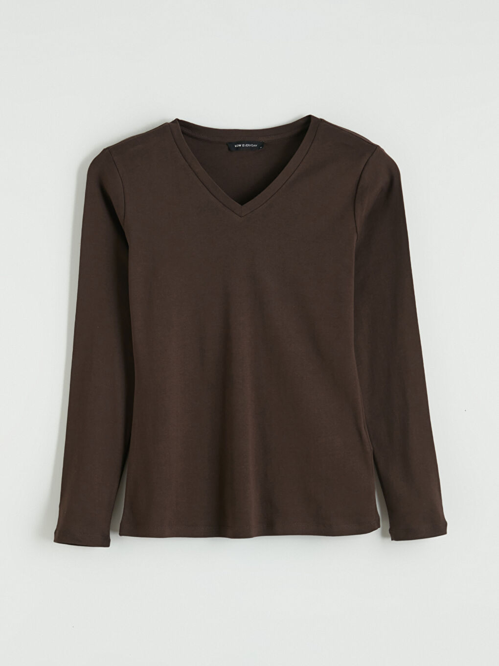 Kahverengi V Yaka Kadın Body-4
