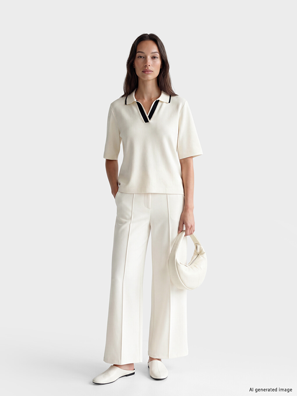 Polo Collar Soft Touch Women's T-Shirt-1