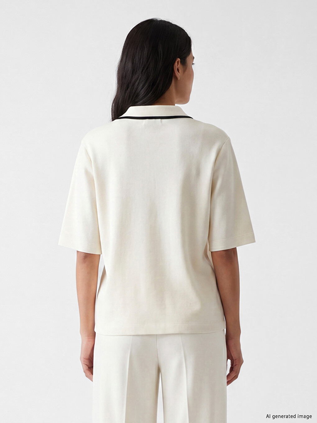 Polo Collar Soft Touch Women's T-Shirt-2