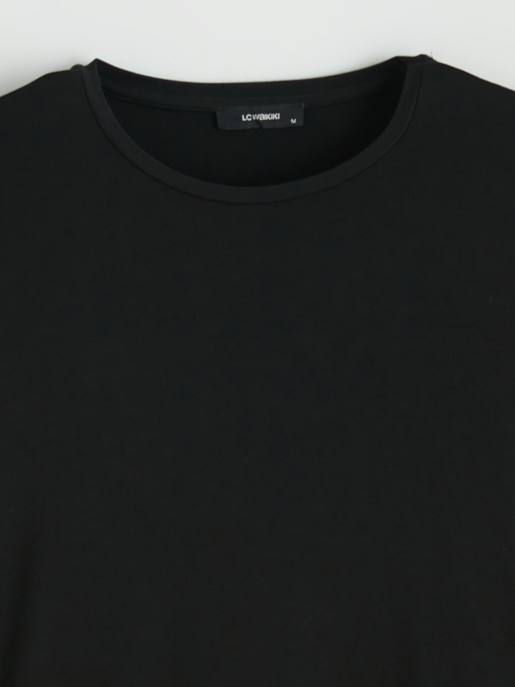 Siyah Bisiklet Yaka Balon Kollu Oversize Bluz-1