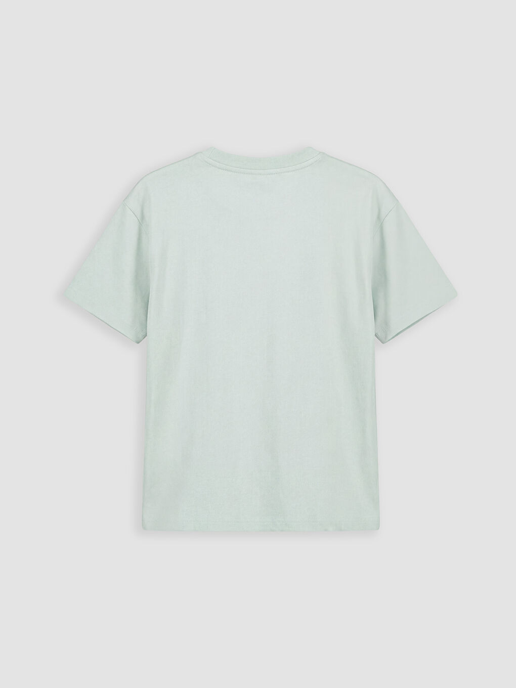 Yeşil Bisiklet Yaka Cinnamoroll Baskılı Kız Çocuk Tişört-1