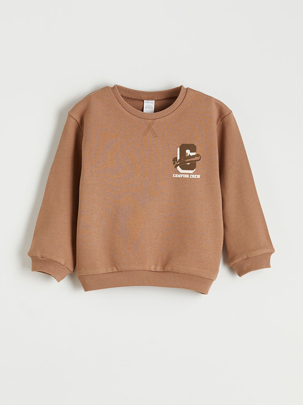 Kahverengi Baskılı Erkek Bebek Sweatshirt