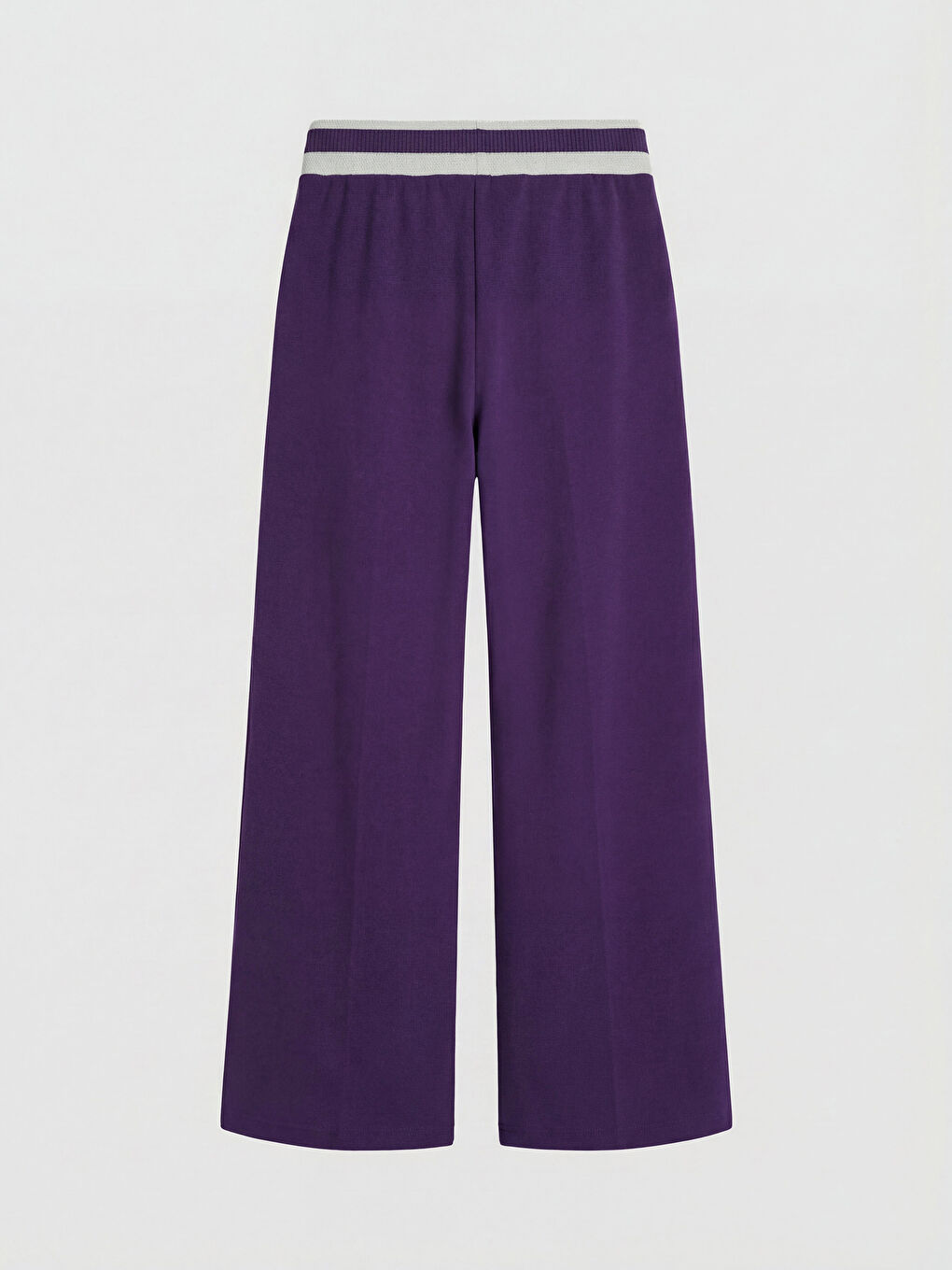 Mor Beli Lastikli Soft Touch Kadın Eşofman Altı-1