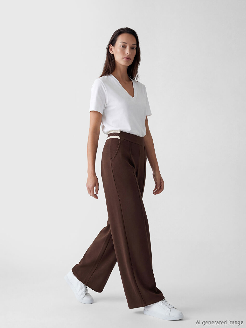 Серпімді белдікті жұмсақ жанасымды әйелдерге арналған спорт шалбары