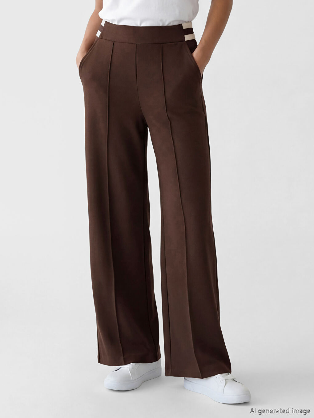 Серпімді белдікті жұмсақ жанасымды әйелдерге арналған спорт шалбары-1