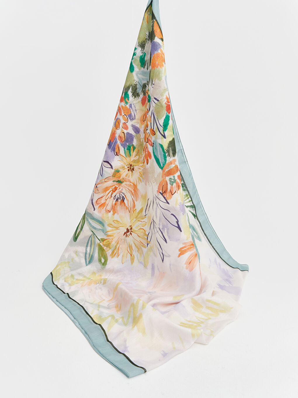 Karışık Çiçekli Kadın Şal