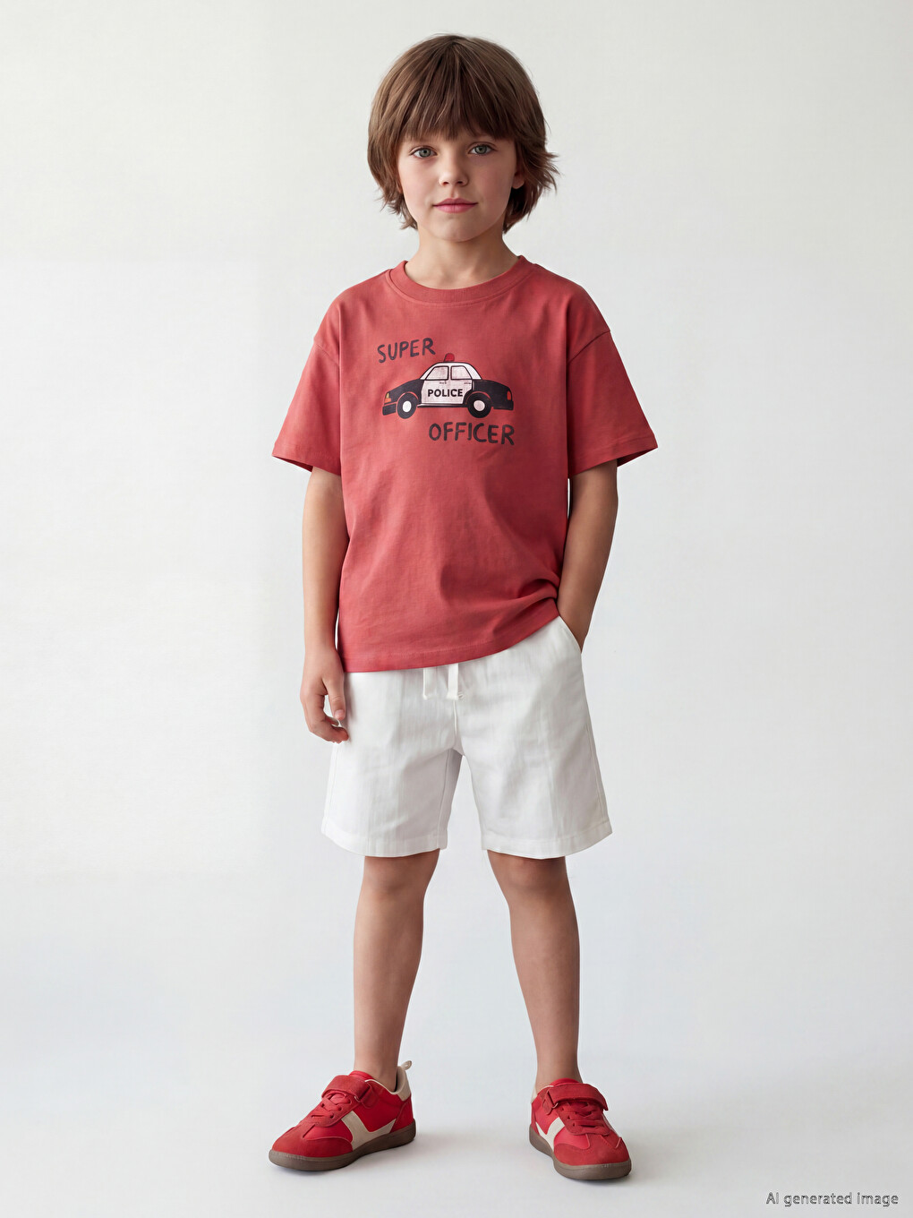Crew Neck Printed Boys' T-shirt-1