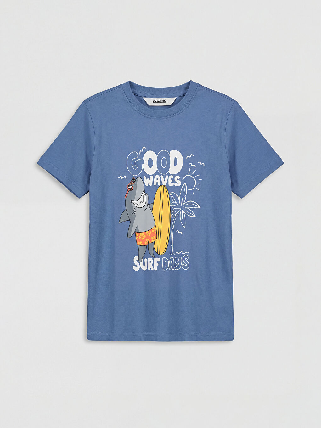 طقم بيجامة قصيرة بياقة دائرية للأولاد-1