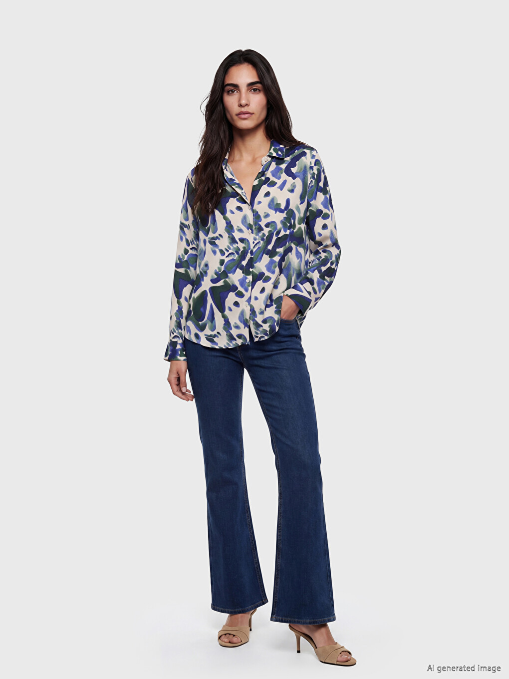 Woman Blue Shirt-1