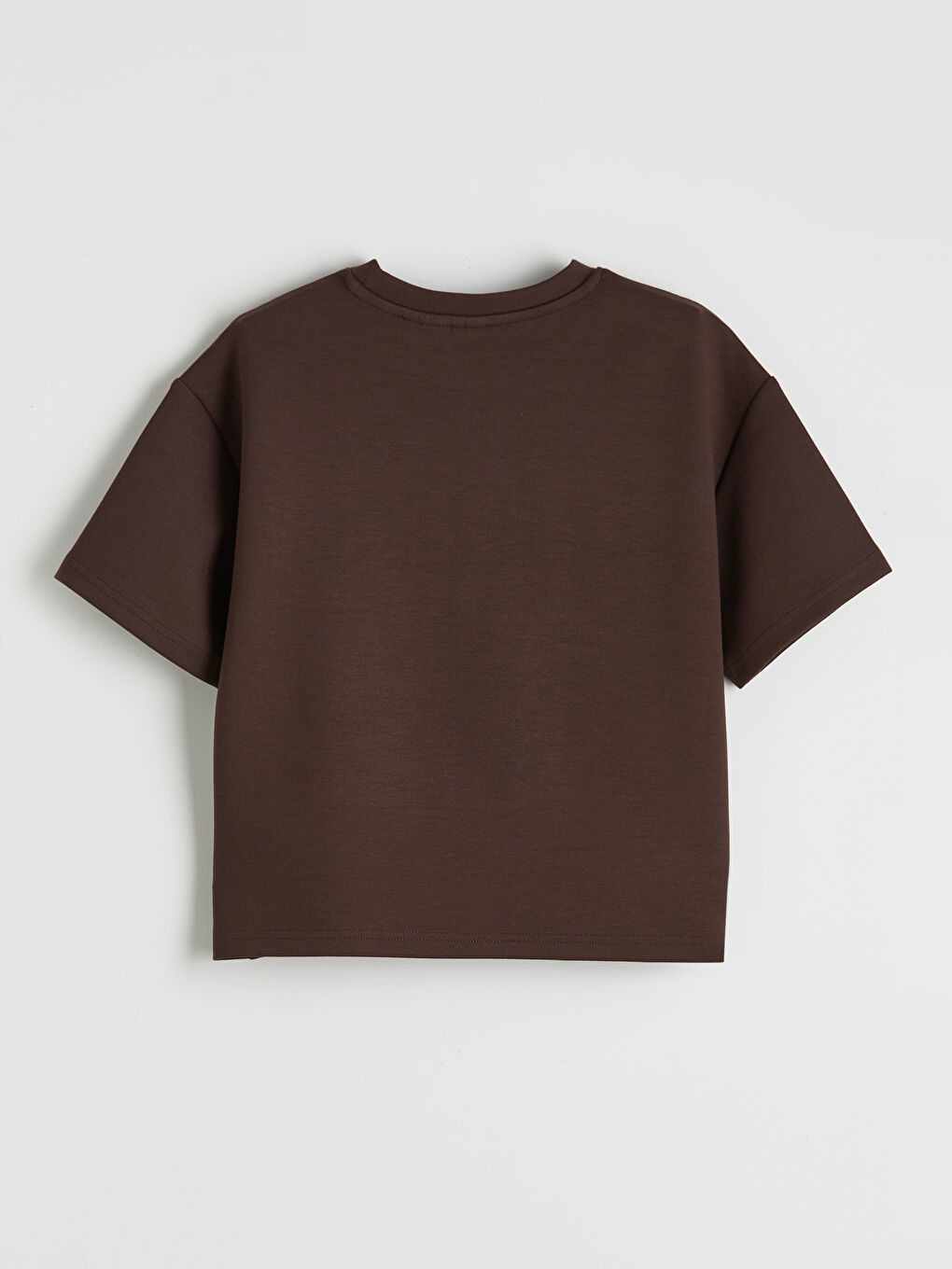 Kahverengi Capyfun Baskılı Kız Çocuk Soft Touch Tişört ve Eşofman Altı-3