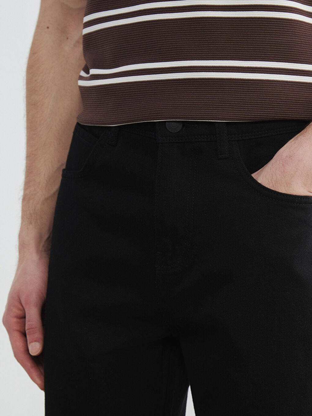 Siyah  745 Baggy Fit Erkek Jean Pantolon-2