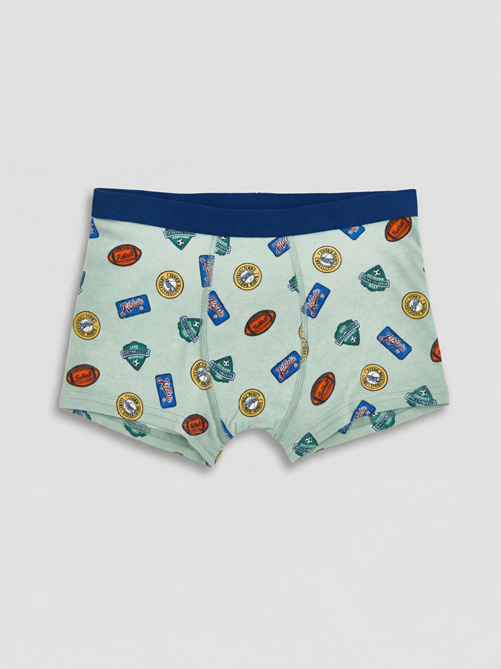 Yeşil Baskılı Erkek Çocuk Boxer
