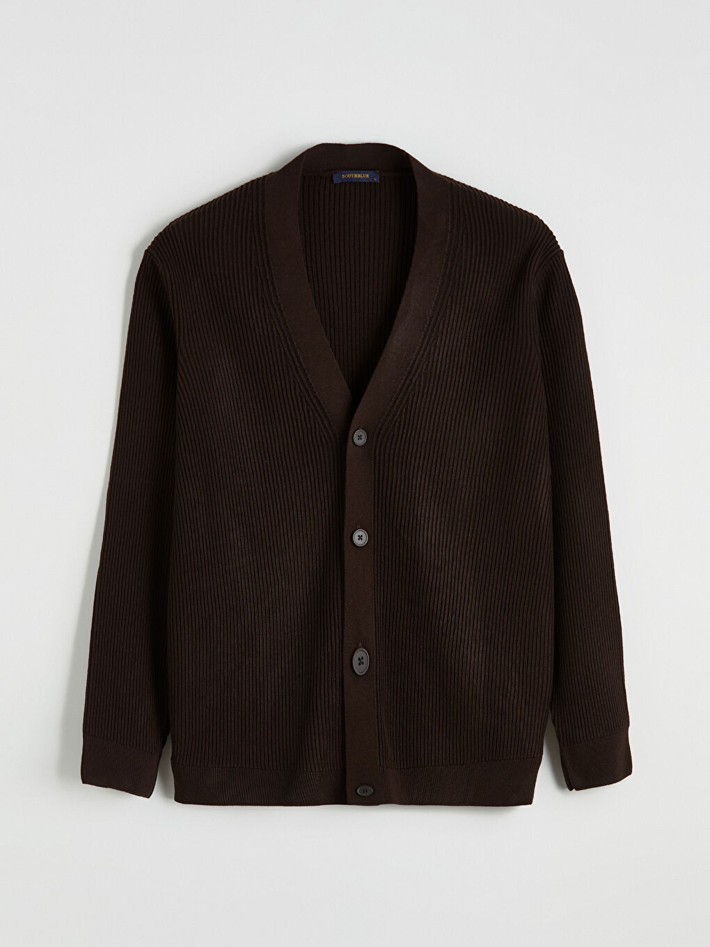 Kahverengi Standart Kalıp Erkek Triko Hırka