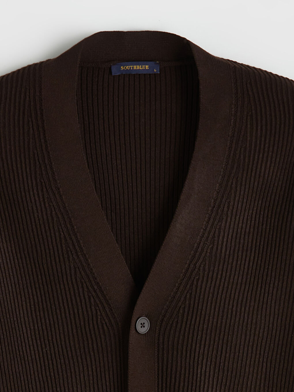 Kahverengi Standart Kalıp Erkek Triko Hırka-1