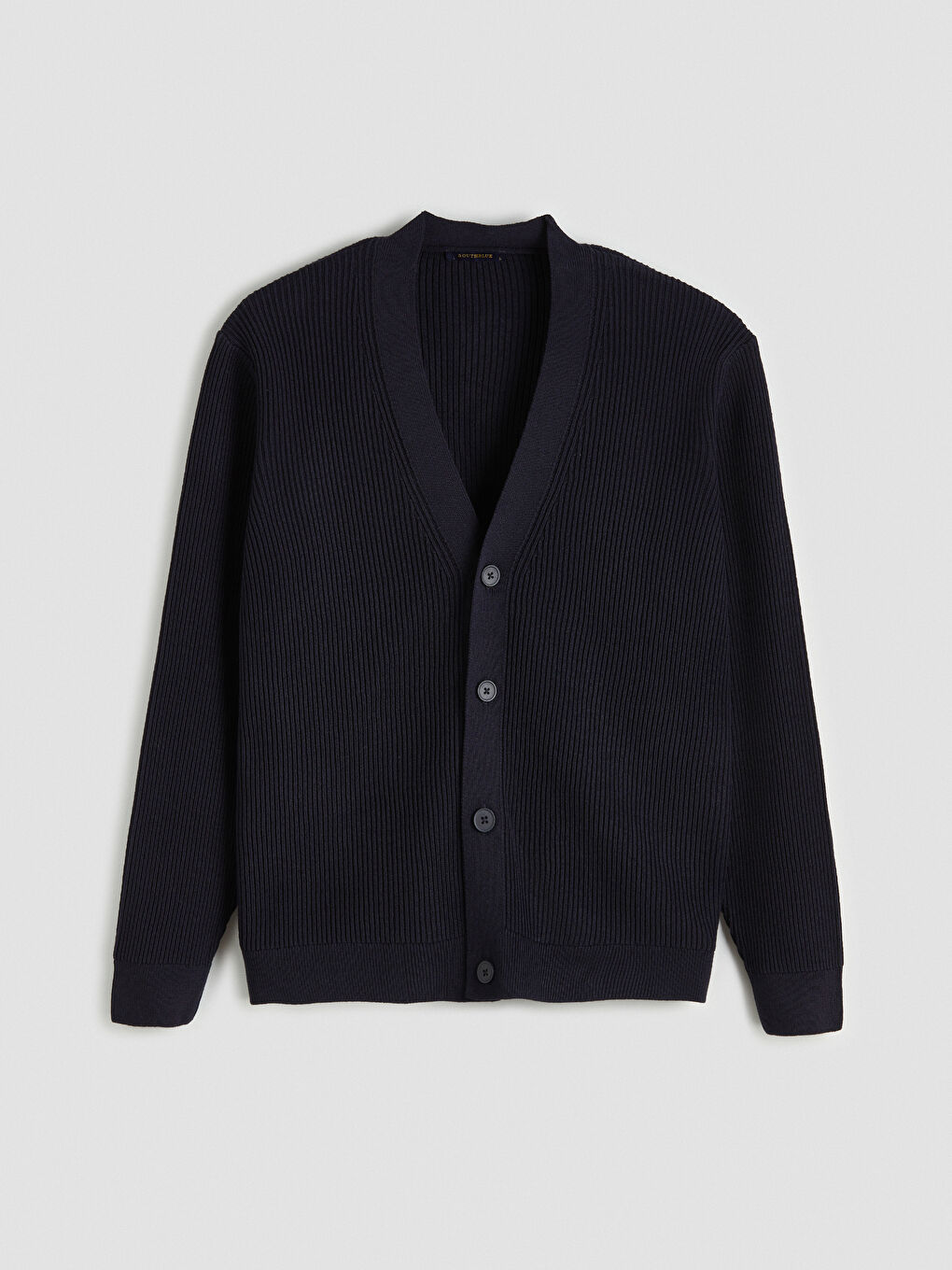 Lacivert Standart Kalıp Erkek Triko Hırka