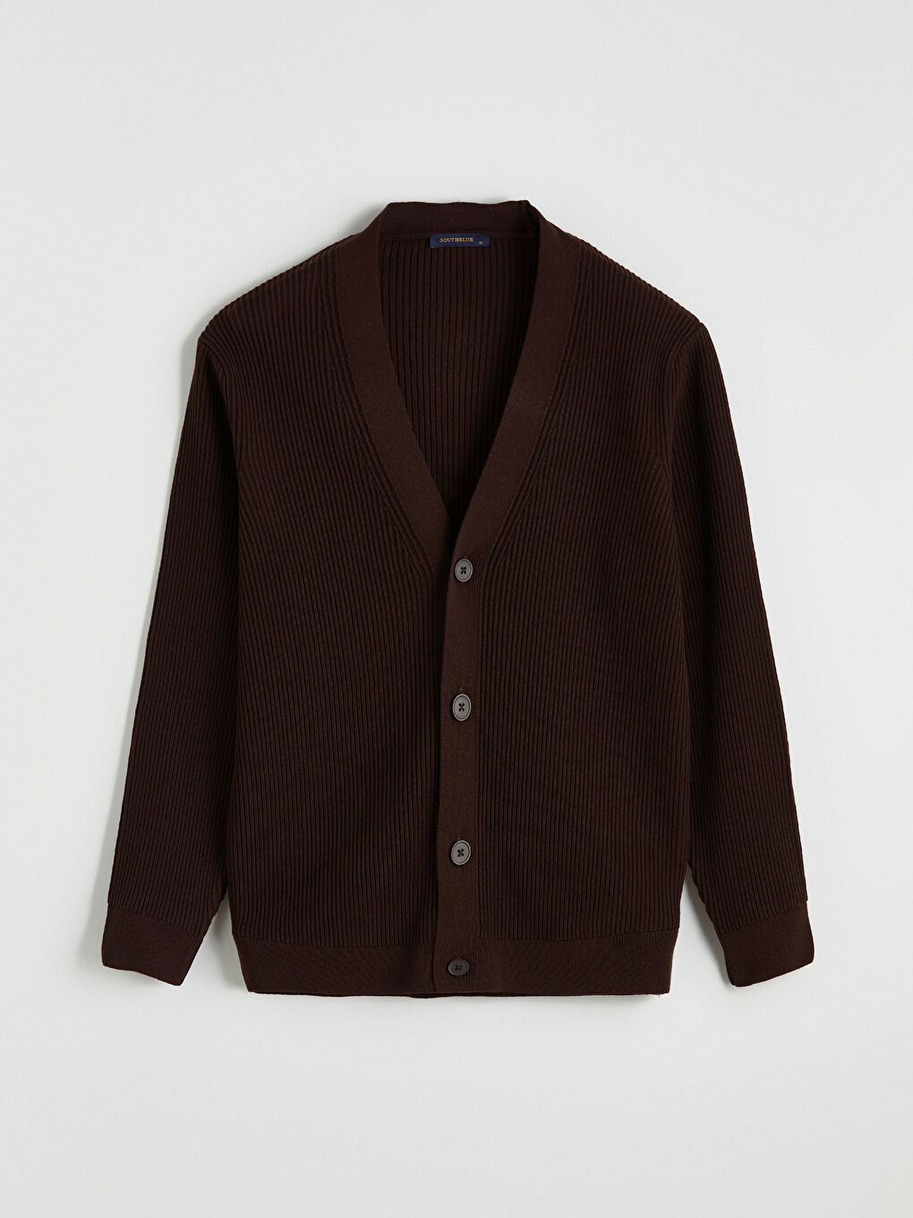 Kahverengi Standart Kalıp Erkek Triko Hırka