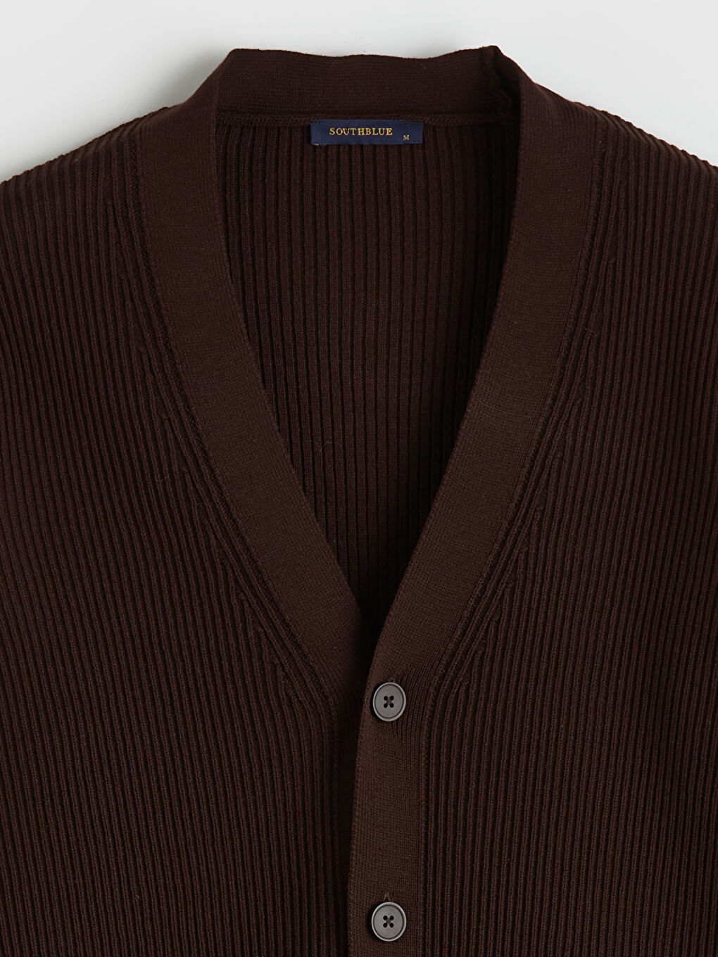 Kahverengi Standart Kalıp Erkek Triko Hırka-1