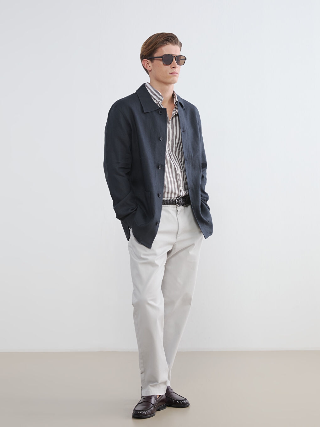 Lacivert Standart Kalıp Erkek Mont-1