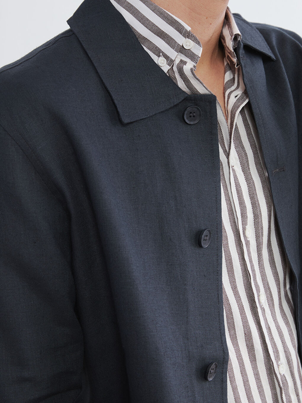 Lacivert Standart Kalıp Erkek Mont-2