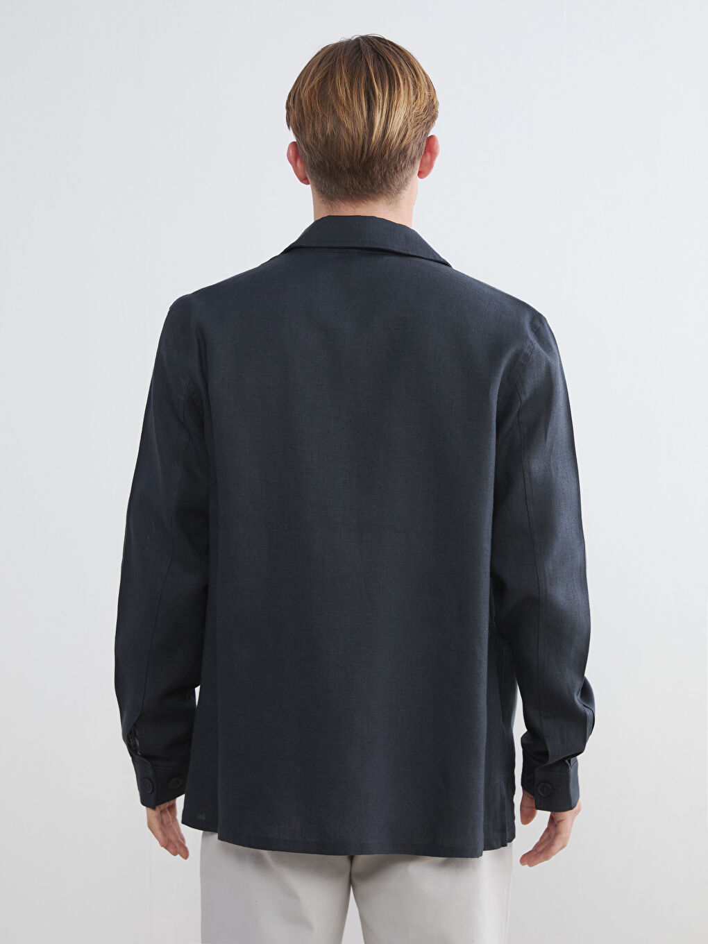 Lacivert Standart Kalıp Erkek Mont-3