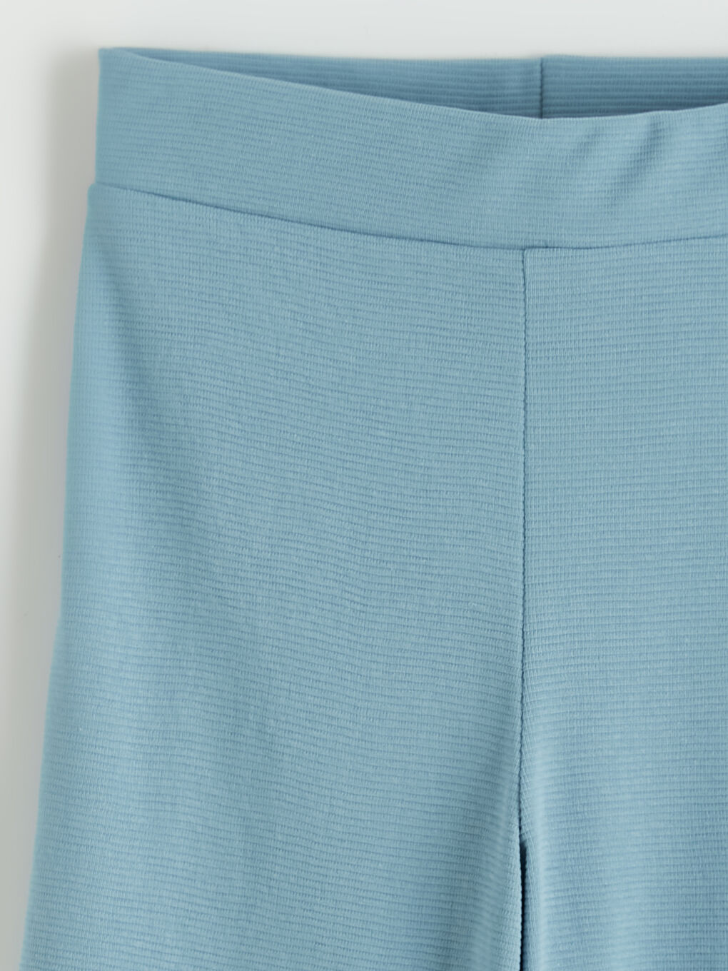 Mavi Beli Lastikli Geniş Paça Kadın Eşofman Altı-5