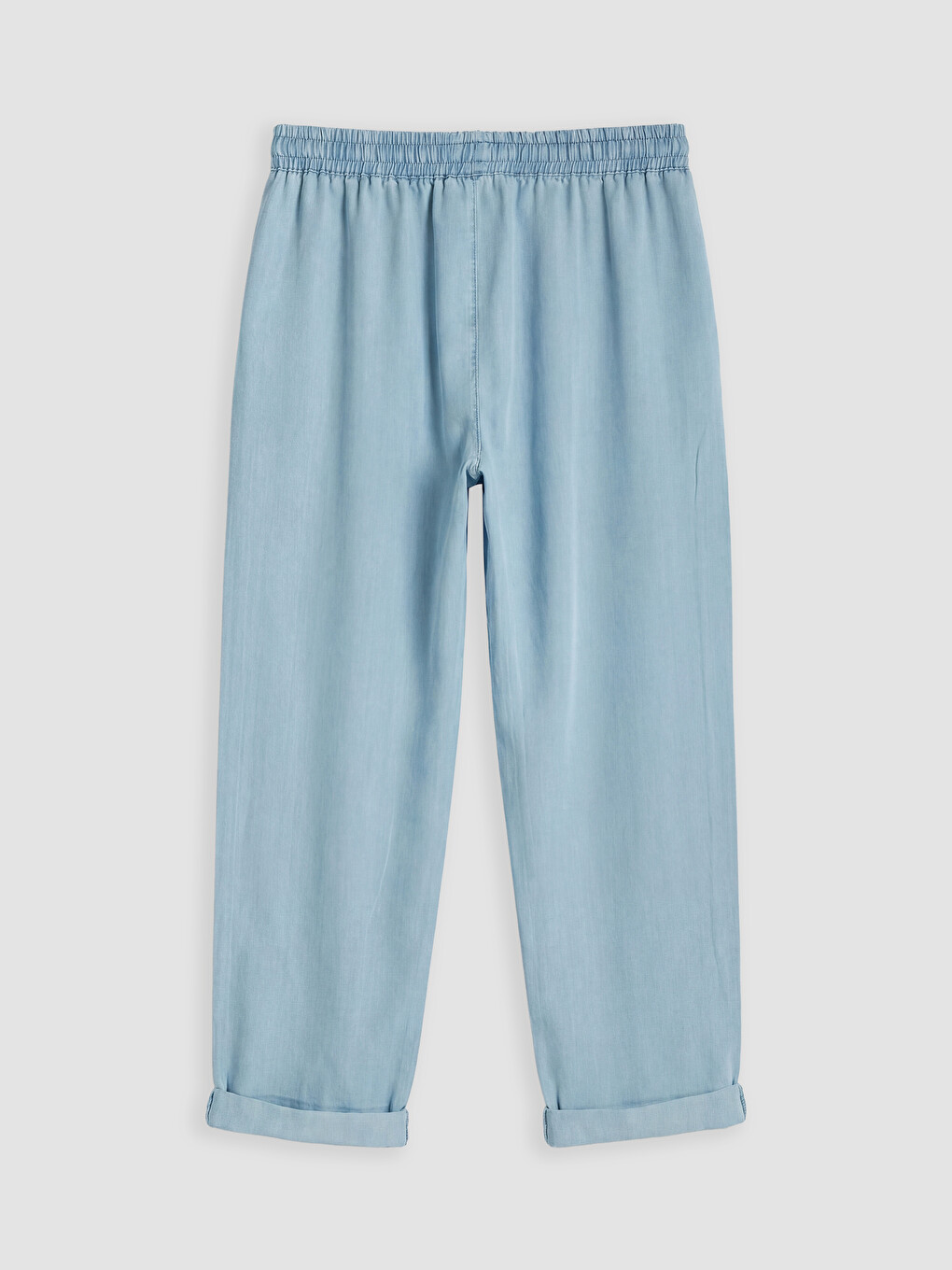 İndigo Beli Lastikli Carrot Fit Kadın Jean Pantolon-5