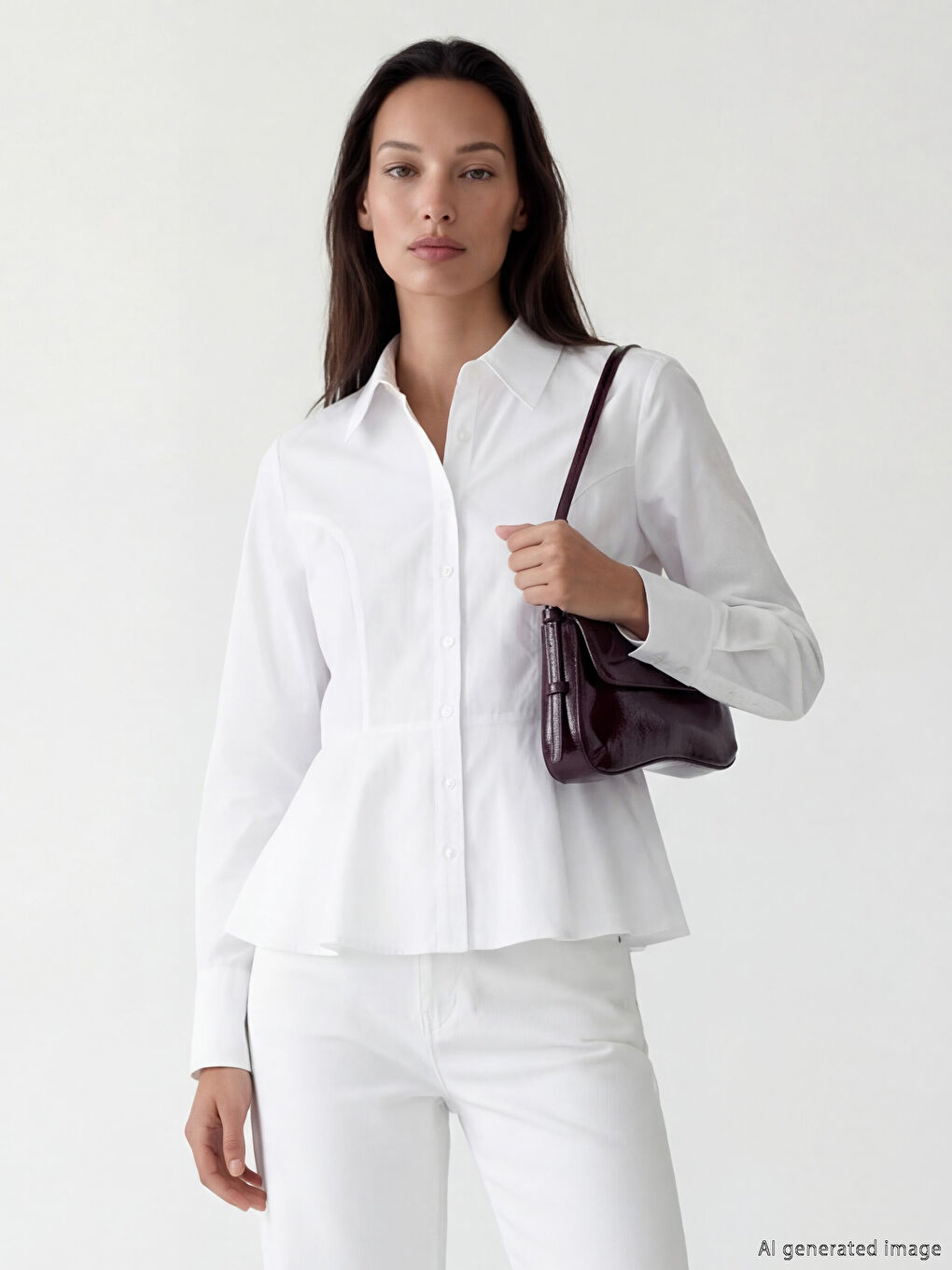 قميص نسائي بوبلين بيبلوم