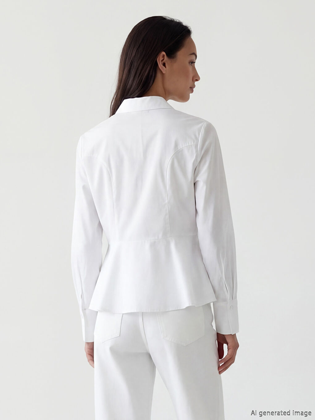 قميص نسائي بوبلين بيبلوم-2