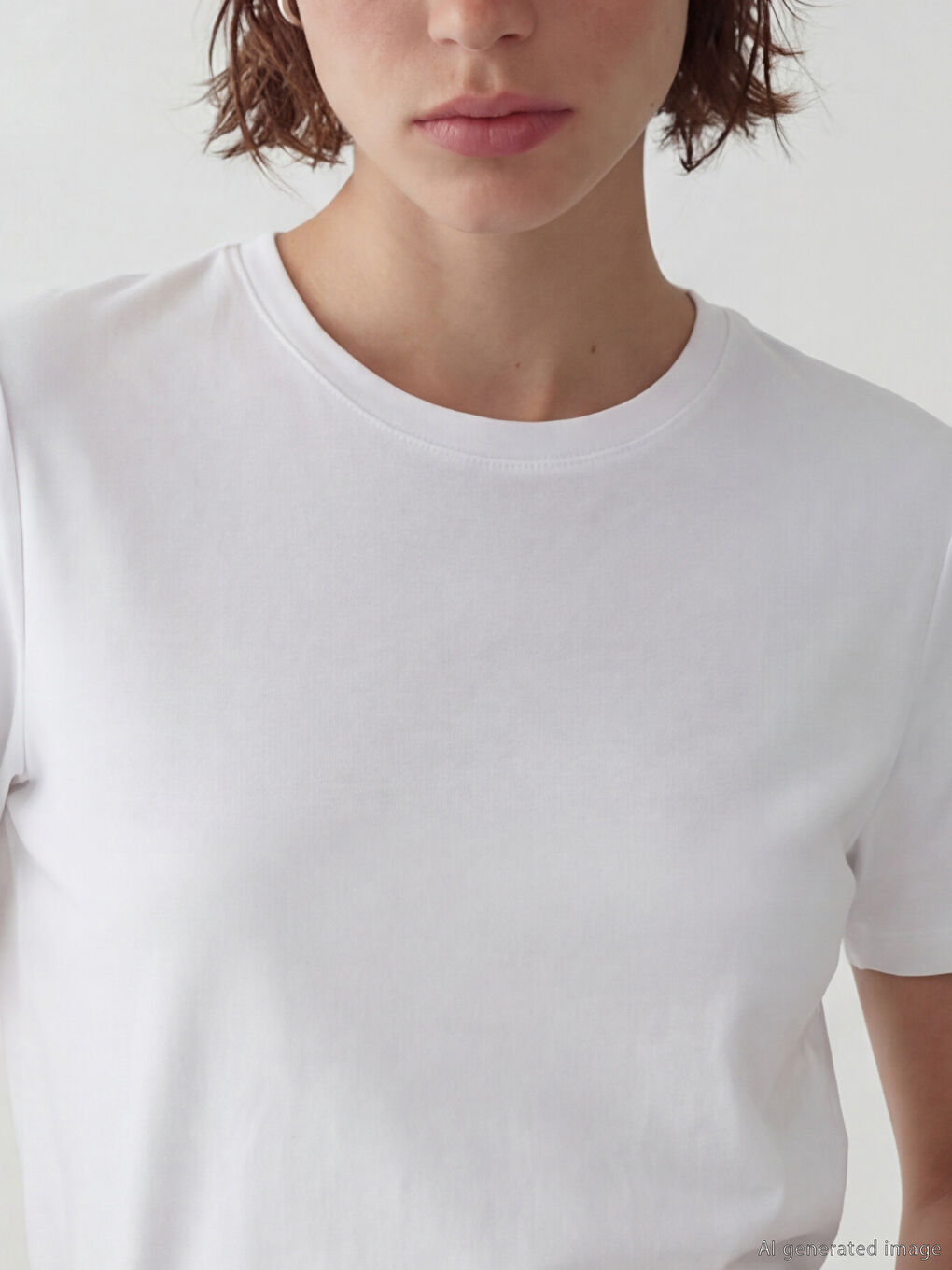 Дамска тениска с обло деколте-2