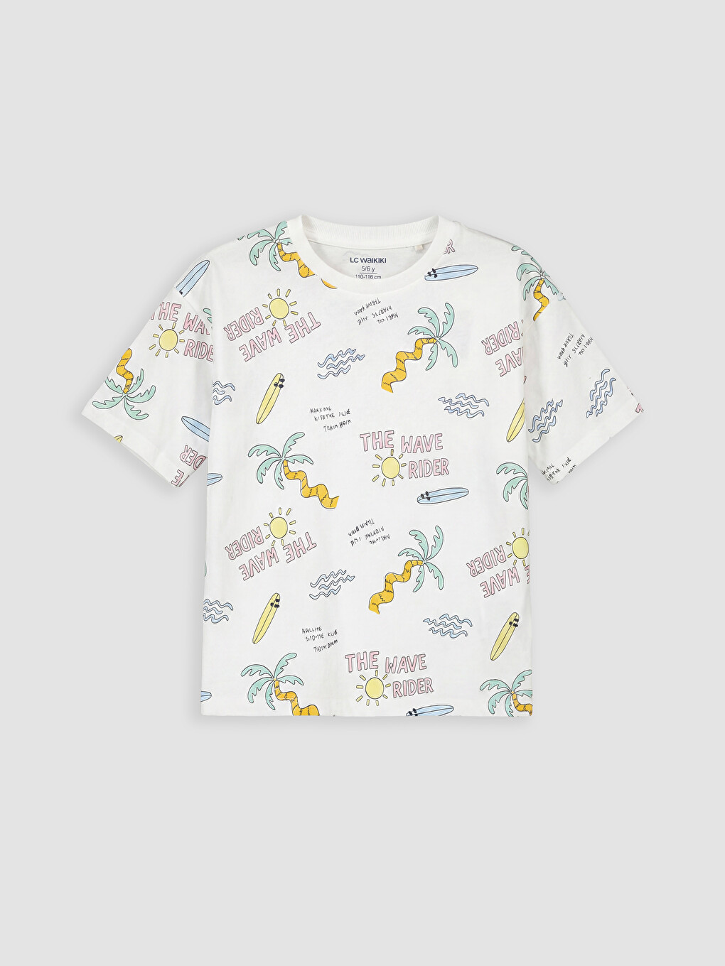 Crew Neck Printed Boys' T-Shirt