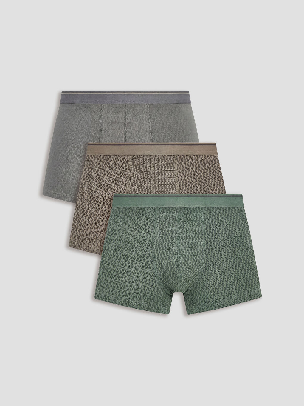 Bej Standart Kalıp Pamuklu Esnek Erkek Boxer 3'lü