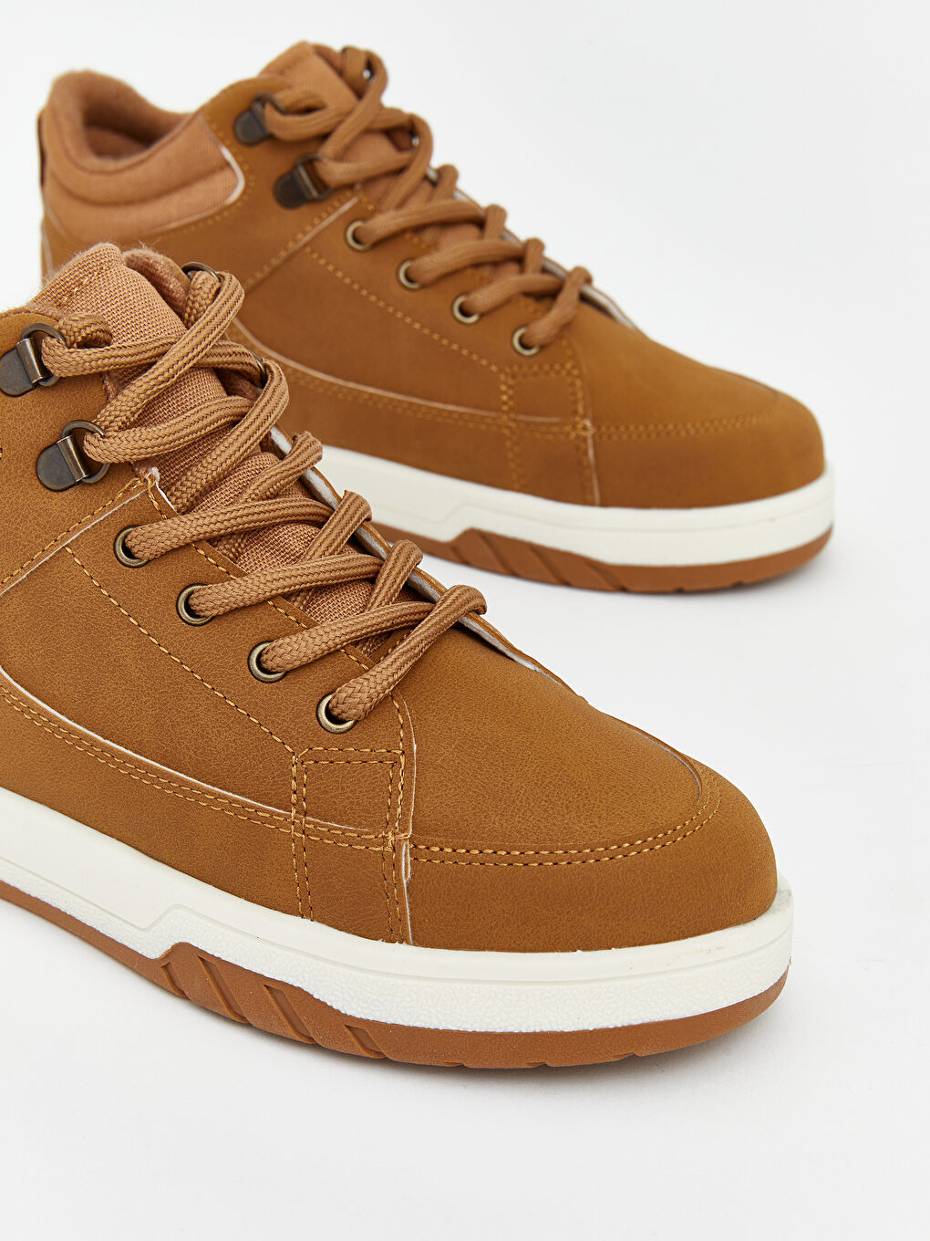 Kahverengi Erkek Çocuk Bağcıklı Bilekli Spor Ayakkabı-2