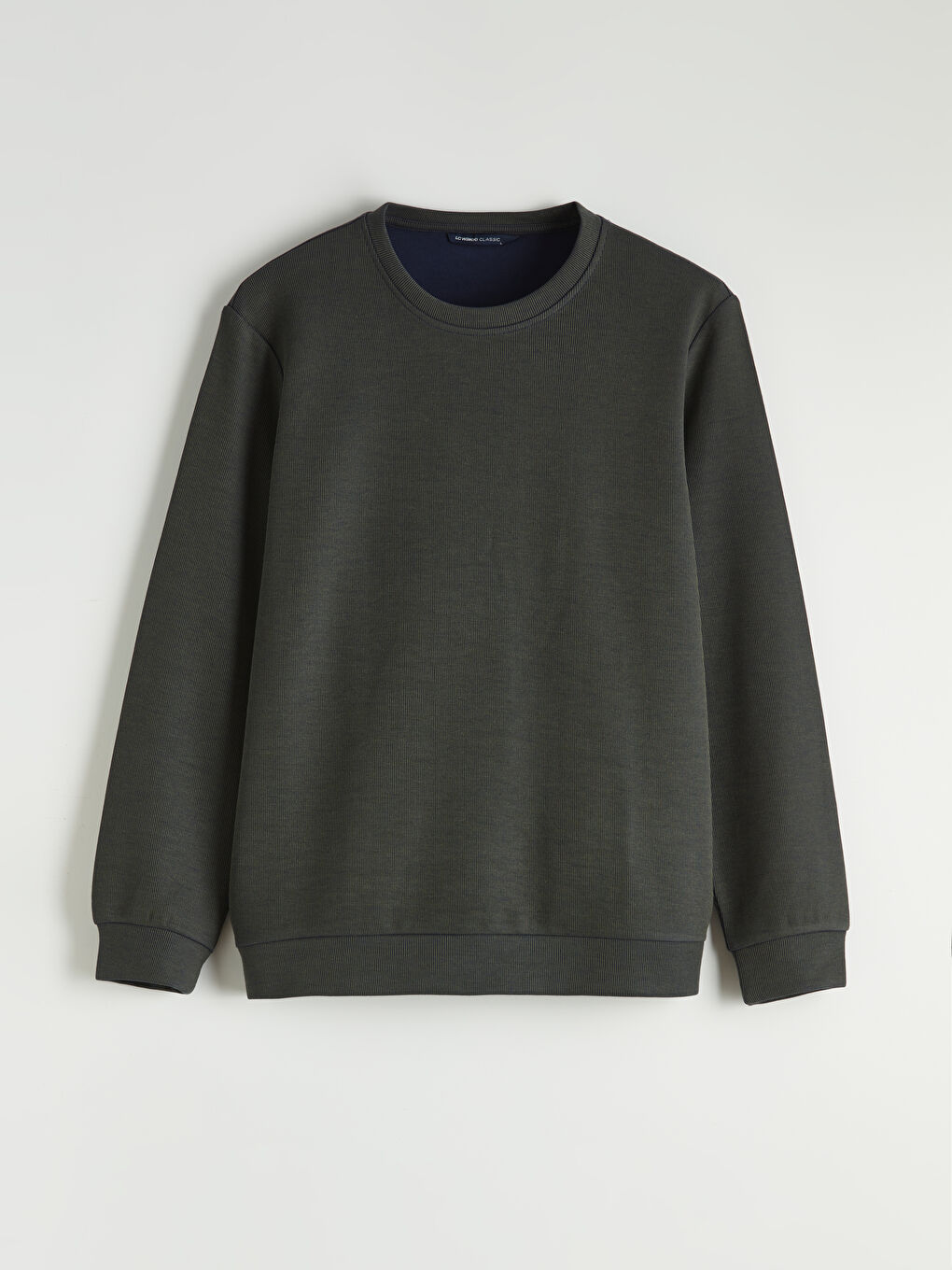 Yeşil Bisiklet Yaka Erkek Sweatshirt