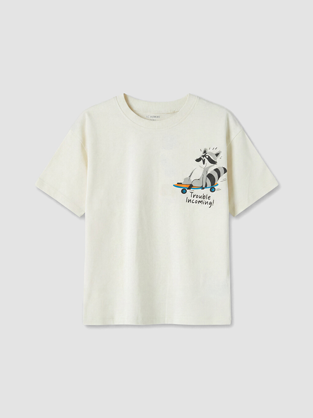 Tricou imprimat cu guler rotund pentru băieți