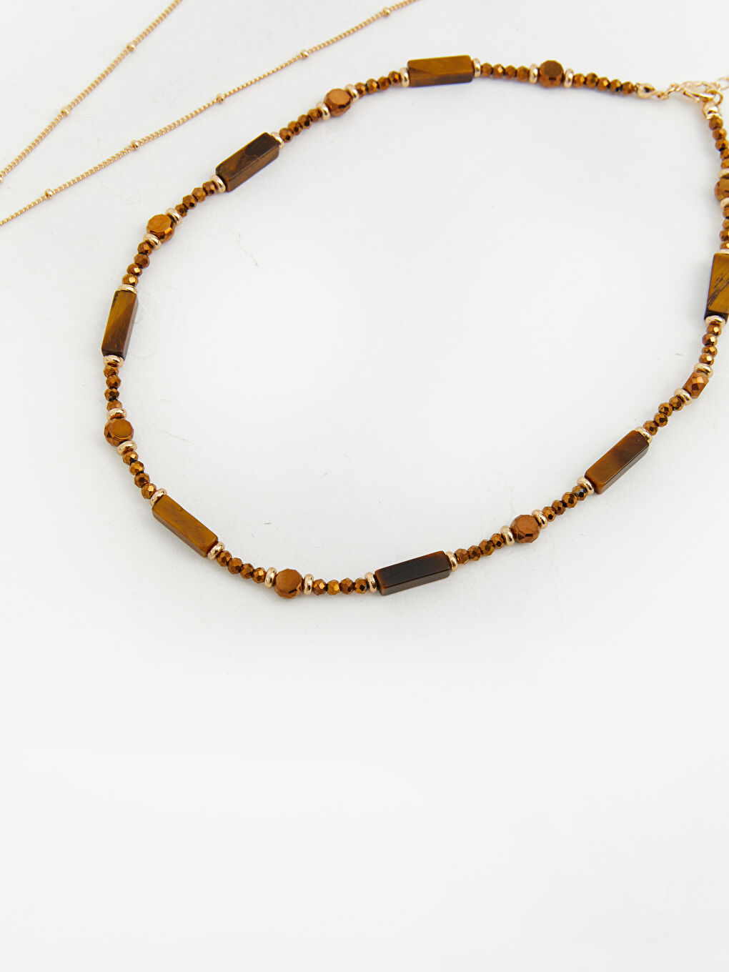 Sarı Taşlı Kız Çocuk Kolye Seti 2'li-1