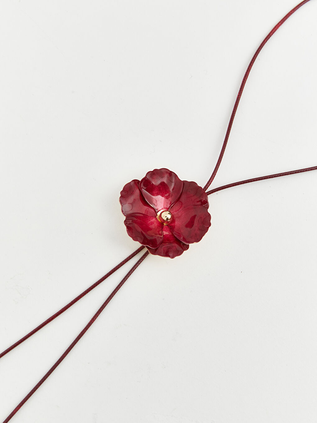 Sarı Çiçek Figürlü Kadın Kolye-1