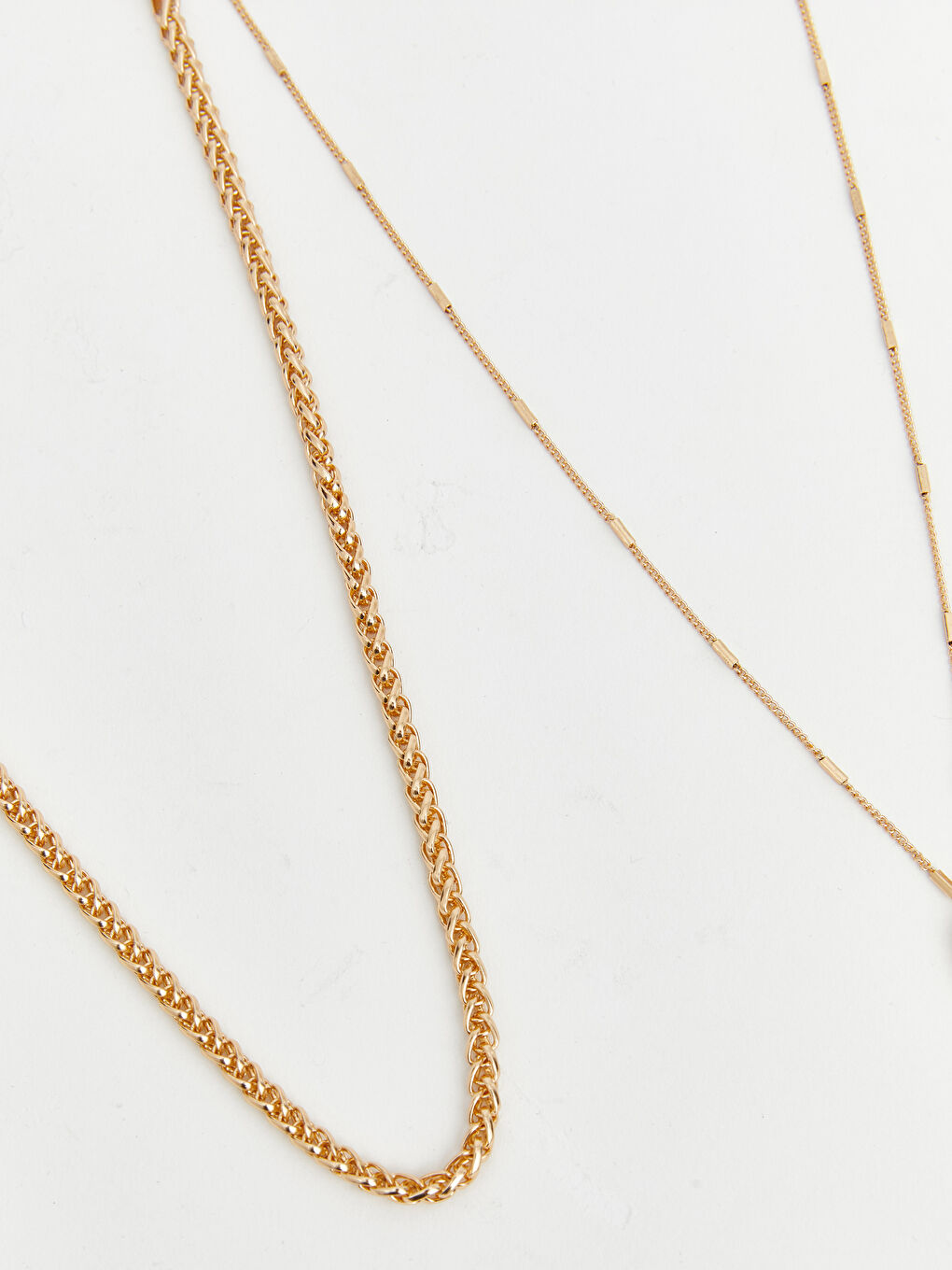 Sarı Kadın Zincir Kolye Seti 3'lü-2